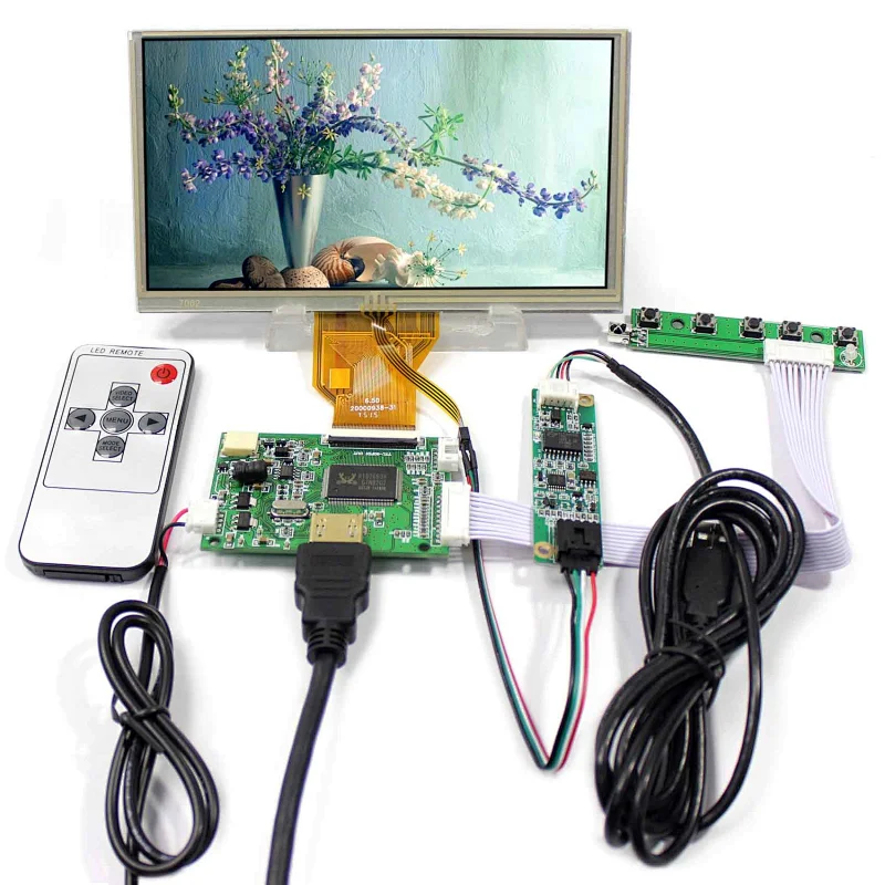 6.5inch AT065TN14 800X480 LCD With 4-Wire Resistive Touch Panel HDMI LCD Controller Board