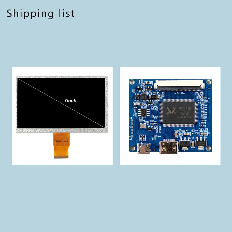7inch VS007T-006A 1024x600 LCD Screen With HDMI-mini LCD Controller Board 7inch  1024x600 hdmi controller board 7inch screen screen and controller board