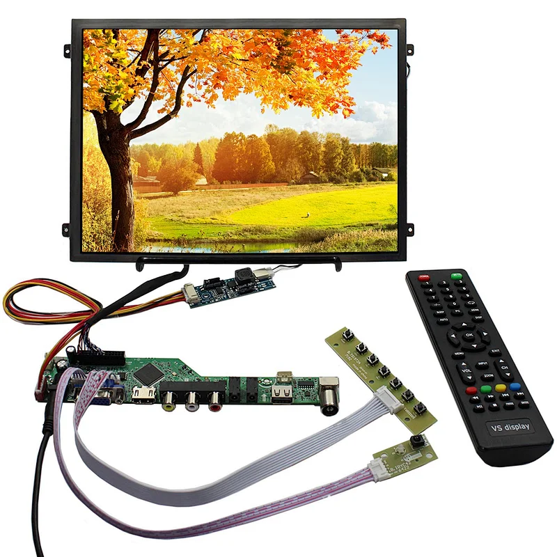 10.4inch 1024x768 500nit TFT-LCD Screen With HDMI VGA AV USB LCD Controller Board