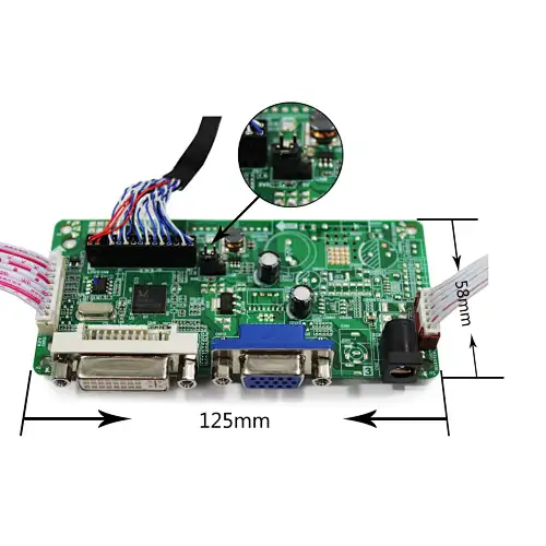 DVI VGA LCD Board Work for 18.4inch 1920x1080 CLAA184FP01  LVDS Interface LCD Screen lvds lcd interface lvds lcd controller board DVI VGA LCD Board LCD Board for 18.4inch lcd VGA Board for 1920x1080 tft lcd