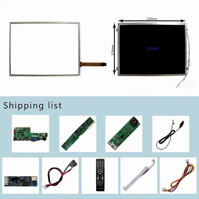10.4inch VS140T-003A 1024x768 IPS LCD Screen Touch Panel with HD-MI USB VAG AUDIO LCD Board