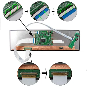HDMI Type C Control Board Work for 12.6inch 1920x515 NV126B5M-N41 40Pin EDP LCD Screen Type C board for 12.6