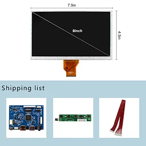 9inch AT090TN10 800X480 TFT-LCD Screen With HD-MI USB LCD Controller Board screen lcd 800x480 lcd 800x480 resolution 800x480 pixels lcd screen 800x480 9inch AT090TN10 800X480