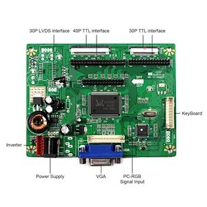 VGA LCD Controller Board  Work with 6.5inch 640x480 NL6448AC20-06 LCD Screen