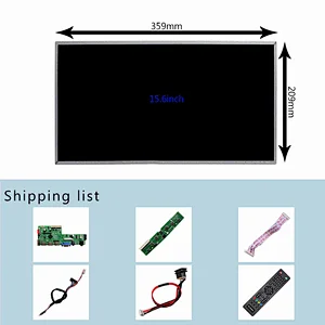 3HDMI VGA USB LCD Controller Board With 15.6inch 1366x768 LCD Screen