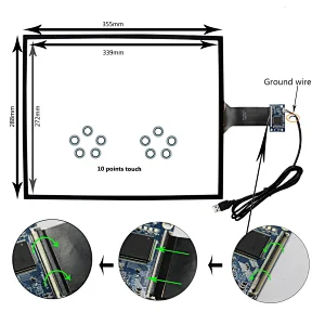 17in Capactive Touch Sensor USB Controller For 17