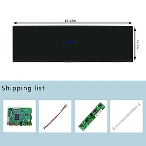 EDP 12.6inch NV126B5M-N41 1920X515 IPS LCD Screen work with HD MI Board for mall /car/ navigation/ shelves booking system