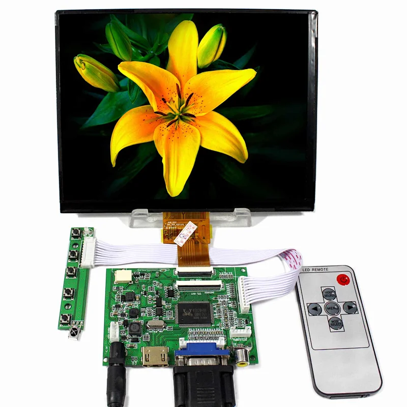 8inch HJ080IA-01E 1024X768 IPS TFT-LCD Screen With HDMI+VGA+2AV LCD Controller Board 8inch HJ080IA-01E ips screen 1024x768 controller 8inch lcd screen ips lcd