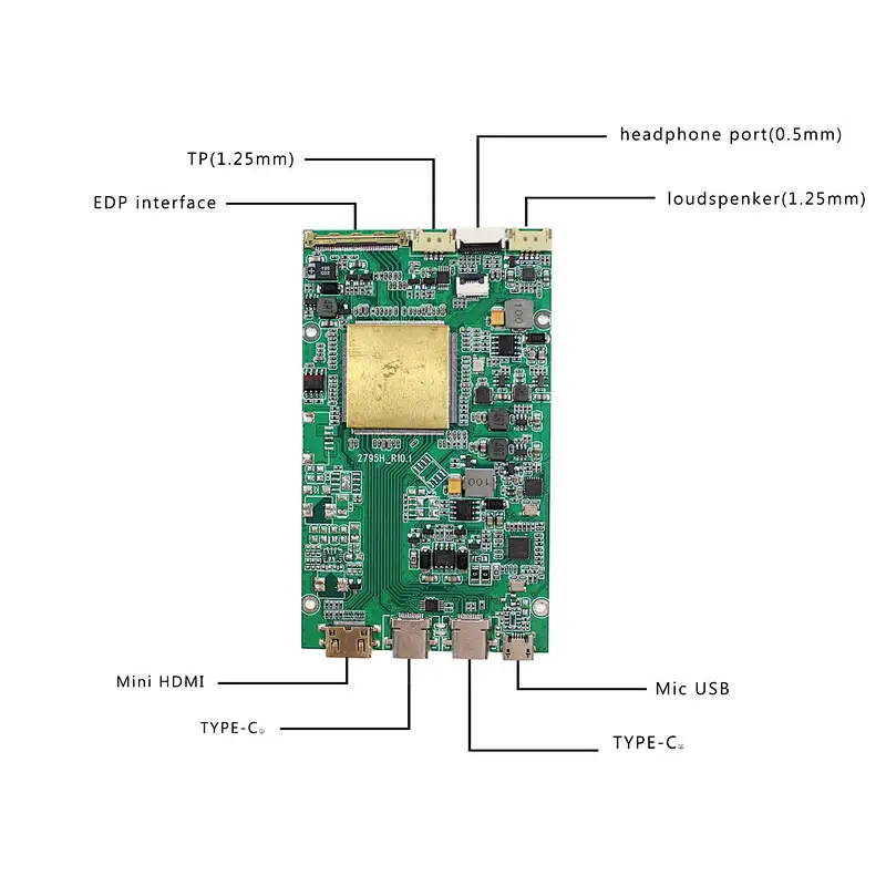 HDMI Type C LCD Controller Board with 15.6inch 4K B156ZAN02.3 3840X2160 IPS LCD Screen