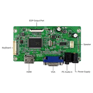 HDMI VGA LCD Controller Board for eDP 30pin 11.6inch 13.3inch 14inch 15.6inch 1366x768 NT116WHM-N21 LP133WH2 SPA1 HB140WX1-401 N156BGE-E32 N156BGE-E41