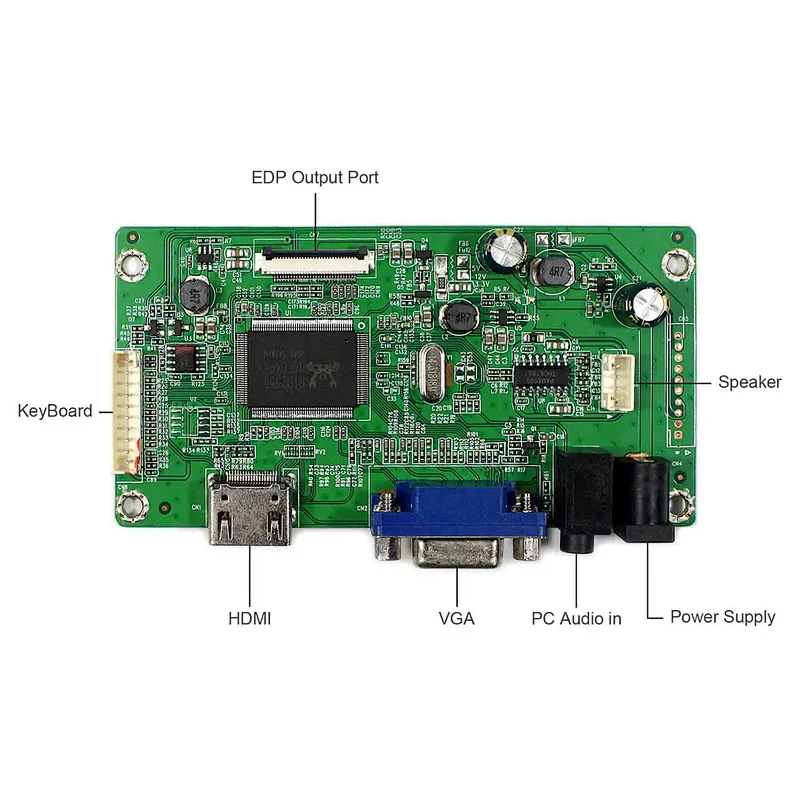 HDMI VGA LCD Controller Board for eDP 30pin 11.6inch 13.3inch 14inch 15.6inch 1366x768 NT116WHM-N21 LP133WH2 SPA1 HB140WX1-401 N156BGE-E32 N156BGE-E41