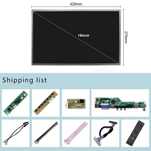 HD-MI VGA AV USB LCD Controller Board with 19inch M190CGE-L23 1440X900 LCD Screen for PC Display Panel 19inch M190CGE-L23 1440X900 M190CGE-L23 1440X900 M190CGE-L23 19inch M190CGE-L23 19inch lcd screen
