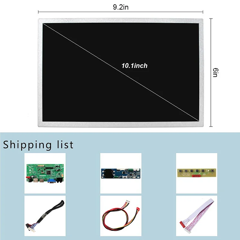 HDMI DP VGA LCD Board work for 10.1inch 1280x800 tft lcd screen