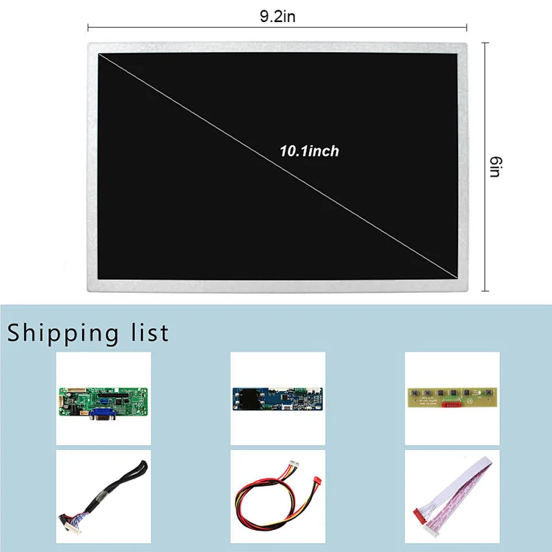 VGA LCD Board Work for LVDS Interface LCD Screen 10.1inch 1280x800 10.1