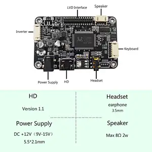 HDMI LCD Controller Board With 12.1 inch AA121TD02 1280X800 LCD Screen