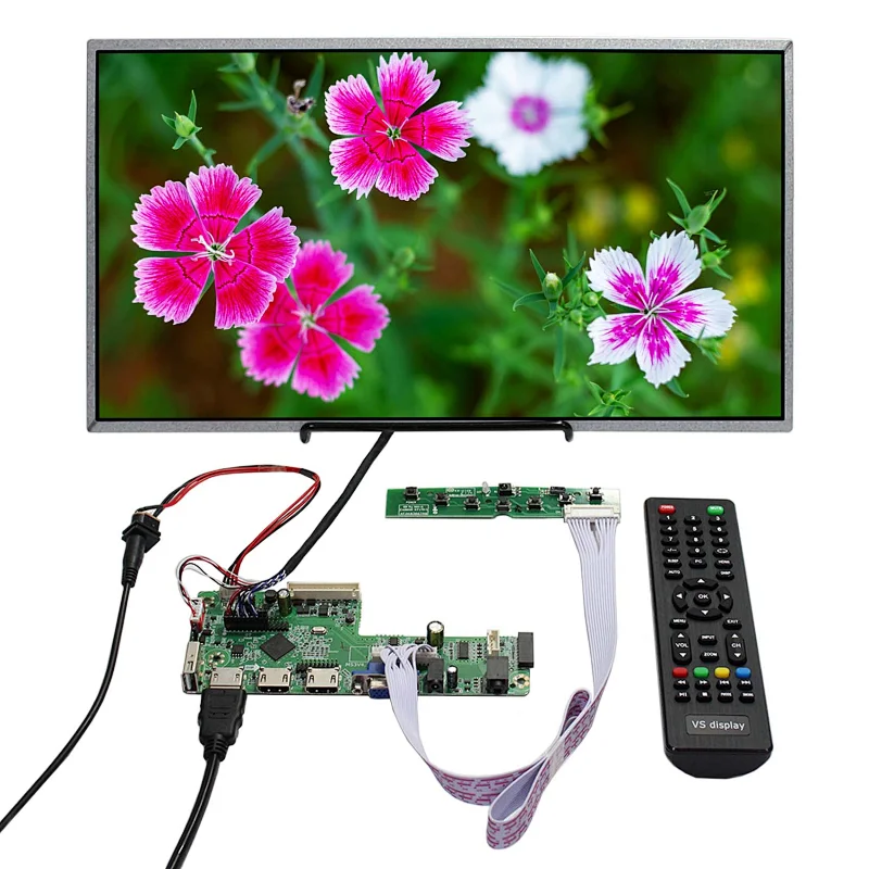 3HDMI VGA USB LCD Controller Board With 15.6inch 1366x768 LCD Screen laptop lcd screen 1366x768 15.6inch 1366x768 B156XW02 LCD Screen USB LCD Controller Board