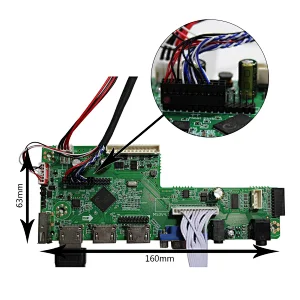 3HDMI VGA USB LCD Controller Board With 15.6inch 1366x768 LCD Screen laptop lcd screen 1366x768 15.6inch 1366x768 B156XW02 LCD Screen USB LCD Controller Board