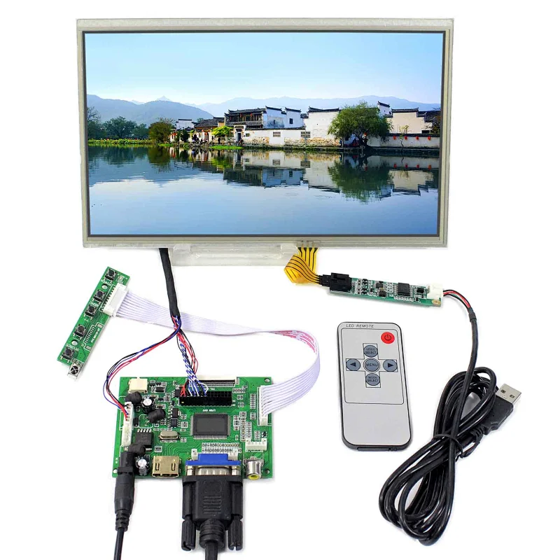 10.1inch 1024X600 TFT-LCD Screen 10.1inch Resistive Touch Panel with HDMI VGA+2AV LCD Controller Board 10.1inch 1024X600 LP101WS resistive touch screen panel resistive lcd touch screen lcd controller board hdmi