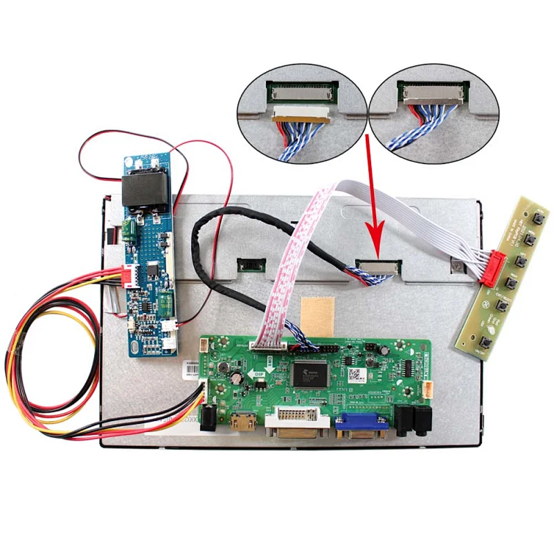 HDMI VGA DVI LCD Board Work for LVDS Interface LCD Screen 10.1inch 1280x800 10.1
