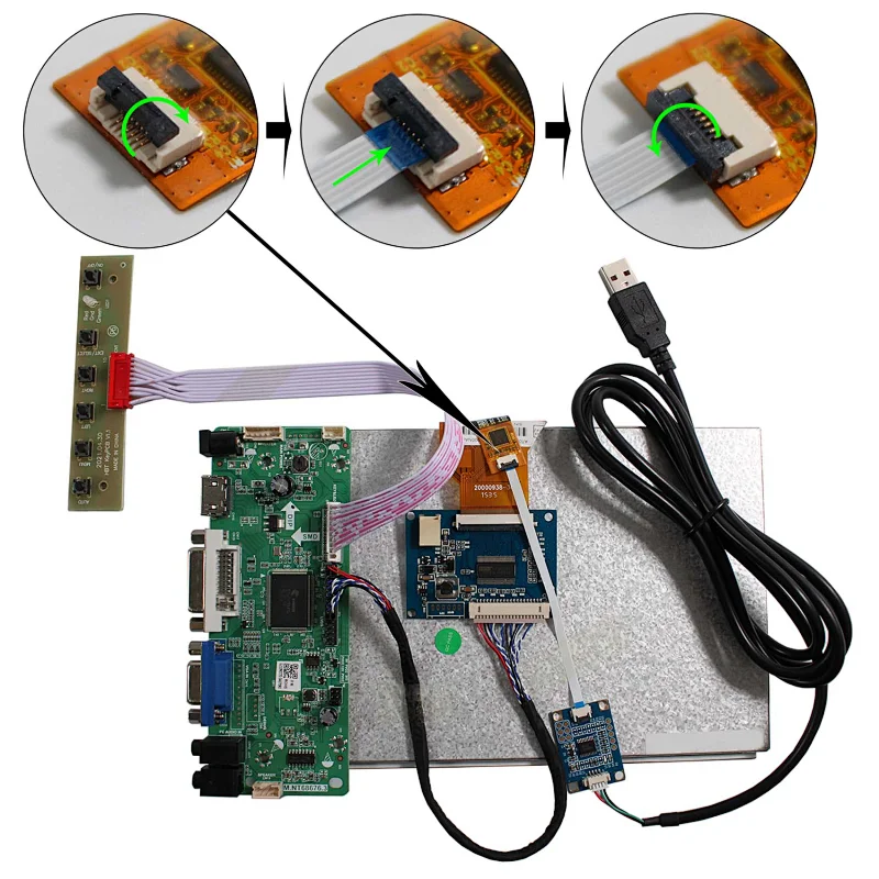 9inch AT090TN10 800X480 LCD Capacitive Touch Panel with HD-MI+VGA+DVI+ LCD Controller Board 9inch AT090TN10 800X480 AT090TN10 800X480 lcd with touch panel 9inch lcd lcd touch capacitive
