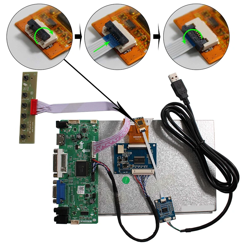 9inch AT090TN10 800X480 LCD Capacitive Touch Panel with HD-MI+VGA+DVI+ LCD Controller Board 9inch AT090TN10 800X480 AT090TN10 800X480 lcd with touch panel 9inch lcd lcd touch capacitive