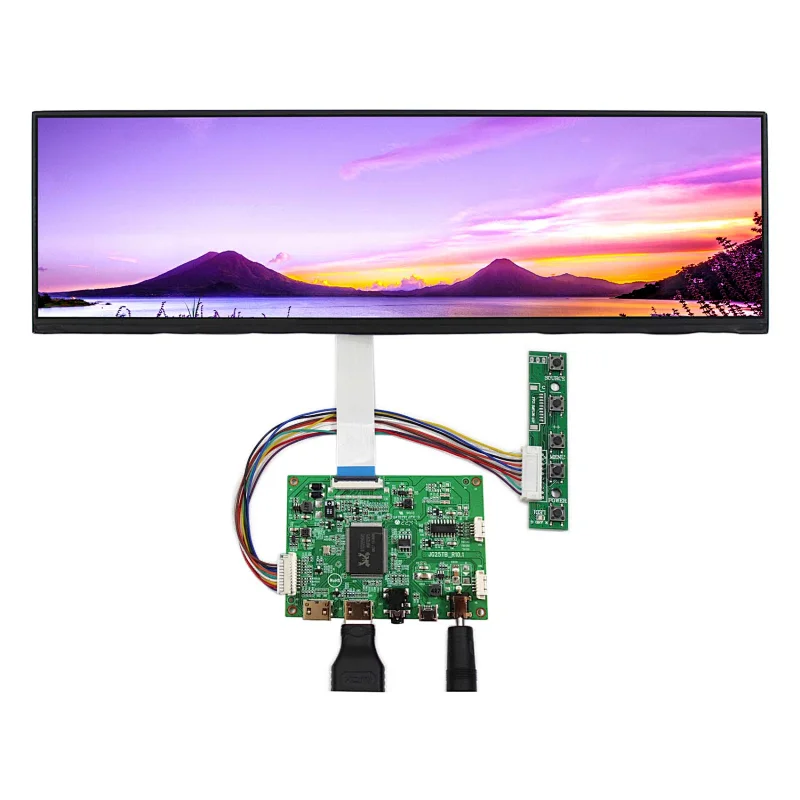 EDP 12.6inch NV126B5M-N41 1920X515 IPS LCD Screen work with HD MI Board for mall /car/ navigation/ shelves booking system