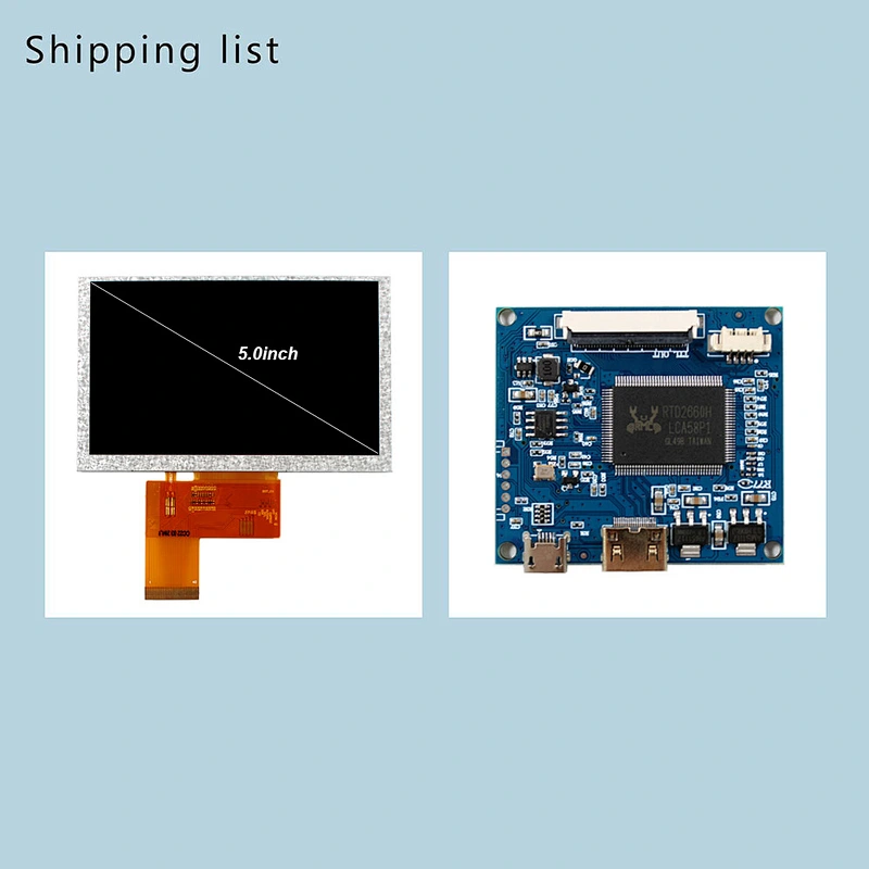 5inch VS050T-006 800X480 IPS High Brightness 1000nit TFT-LCD Screen with HDMI LCD Controller Board