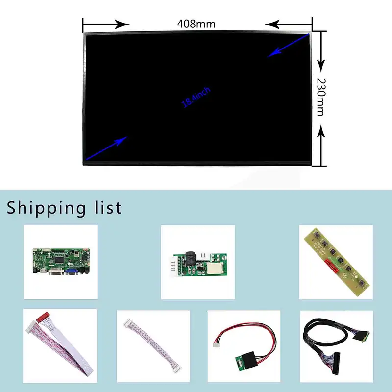 18.4inch CLAA184FP01 1920X1080  LCD Screen With HDMI VGA DVI LCD Controller Board