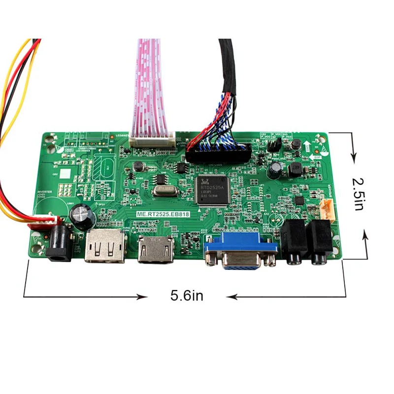 HDMI DP VGA AUDIO LCD Board Work for 1440x900 LVDS Interface TFT LCD Screen DP LCD Board HDMI DP LCD Board DP VGA LCD Board for 1440x900 lcd