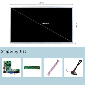 14inch 1600X900 TFT-LCD laptop Screen with HDMI VGA AV USB LCD Controller Board