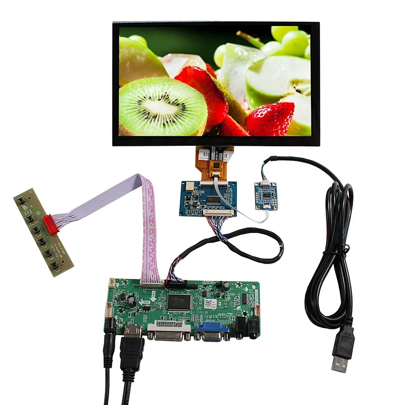 9inch AT090TN10 800X480 LCD Capacitive Touch Panel with HD-MI+VGA+DVI+ LCD Controller Board