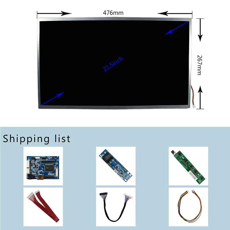 21.5inch M215HJJ-P02 1920x1080 1000nit High Brightness Industrial LCD Screen With HD-MI Audio LCD Controller board