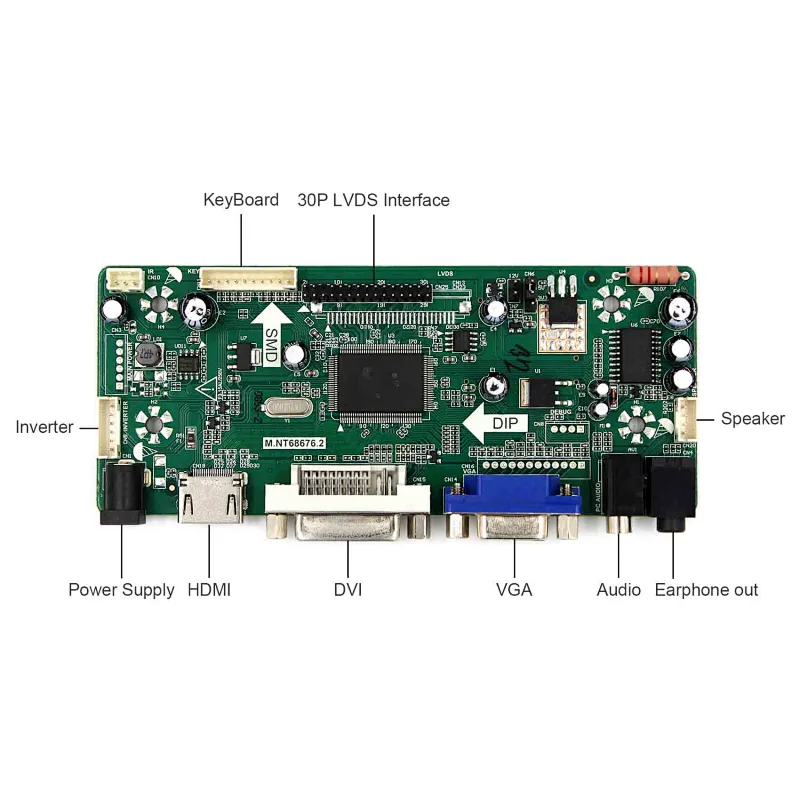 HDMI DVI VGA AUDIO LCD Board Work for 12.1