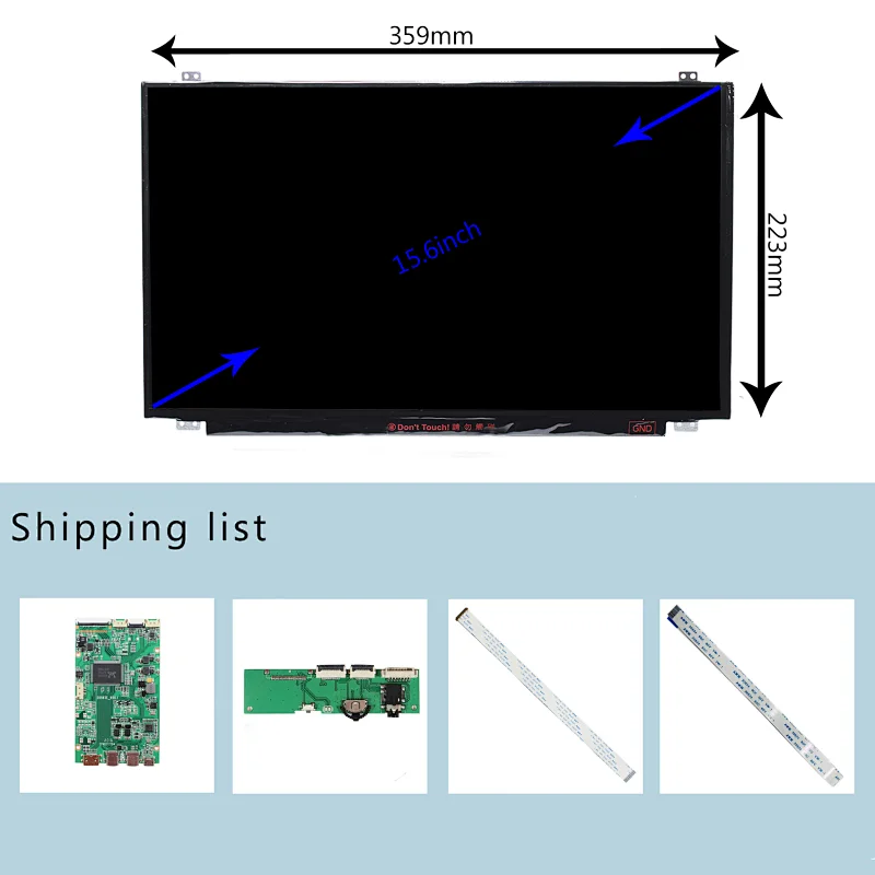 HD-MI USB-C Type-C LCD Controller Board with 15.6inch B156AHN02 1920x1080 IPS LCD Screen 15.6inch B156AHN02 1920x1080 B156AHN02 1920x1080 1920x1080 lcd monitor B156AHN02