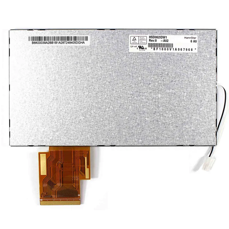 Resolution 800x480 6.2inch tft lcd module