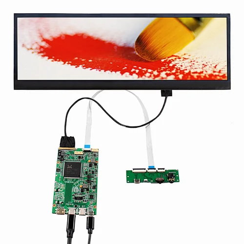 14" 4K 3840x1100 LCD Screen with Type C HD Board For eDP Support Max 4096x2160  LCD Screen