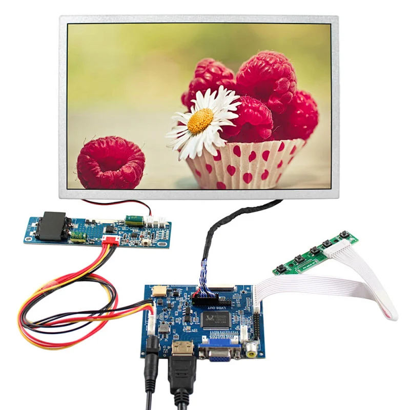 HDMI VGA AV Control board work for EV101WXM-N80 1280X800 1000NITS lvds tft lcd panel