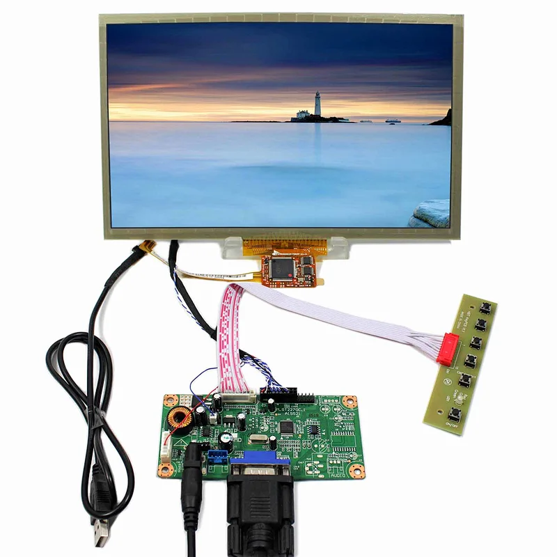 10.2inch HSD100IFW1 CLAA102NA0ACW 1024X600 LCD Screen Capacitive Touch Panel with VGA LCD Controller Board