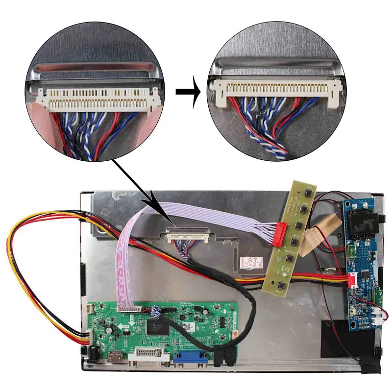 HD DVI VGA AUDIO LCD Board Work for LVDS Interface 11.6