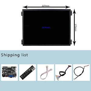 10.4inch 1024x768 IPS LCD 600nit 4:3 Aspect LCD Screen with HDMI VGA LCD Controller Board