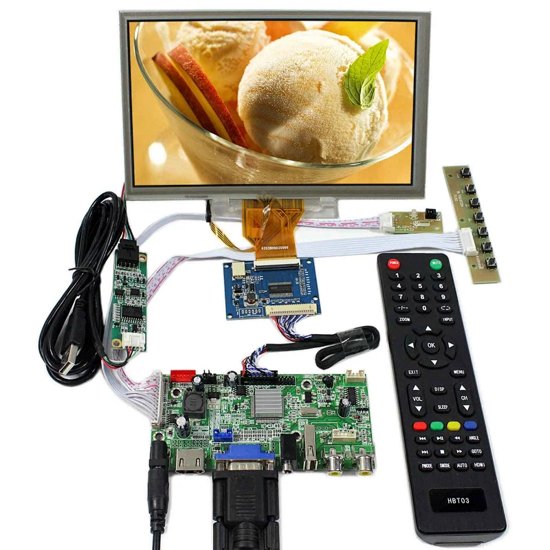 8inch AT080TN64 800X480 TFT-LCD Screen 8inch Touch Panel with HDMI+VGA+AV+USB LCD Controller Board 8inch AT080TN64 800X480 AT080TN64 8inch lcd screen touch screen touch panel