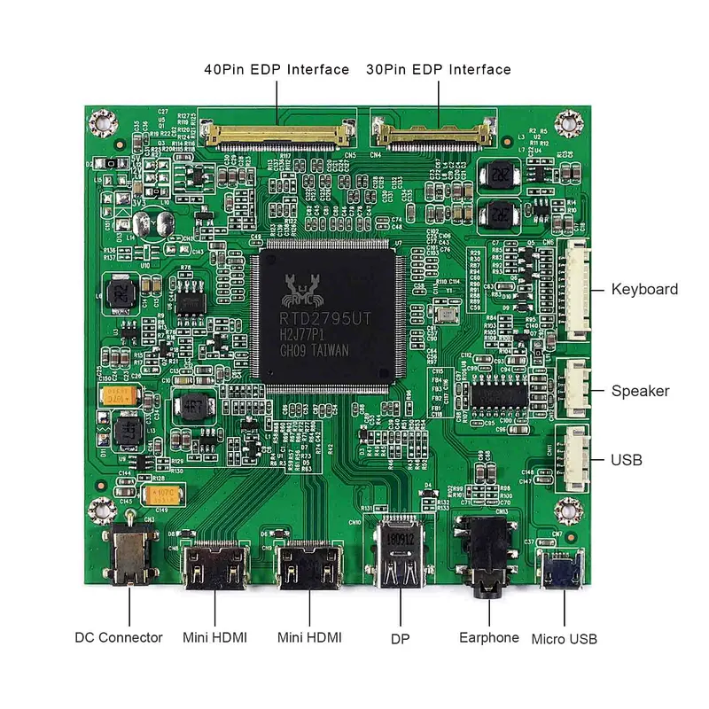 HDMI Mini+DP LCD Controller board work with B156ZAN03.2 LTN156FL02-L01 NV156QUM-N32 LQ125D1JW31 LQ156D1JW31 LQ133D1JW33 LQ156D1JW04