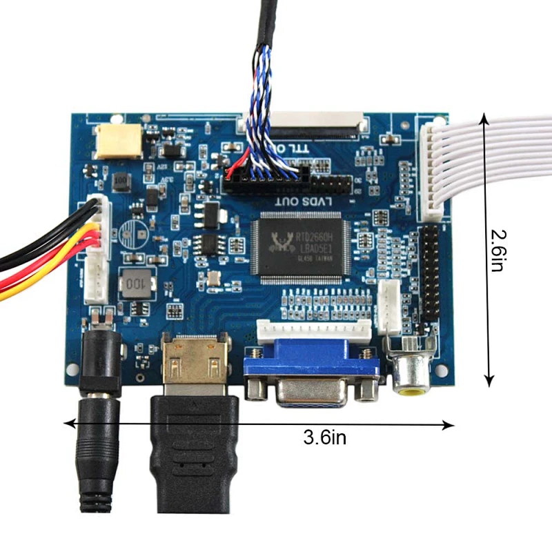 HDMI VGA AV Control board work  for EV101WXM-N80 1280X800 1000NITS lvds tft lcd panel