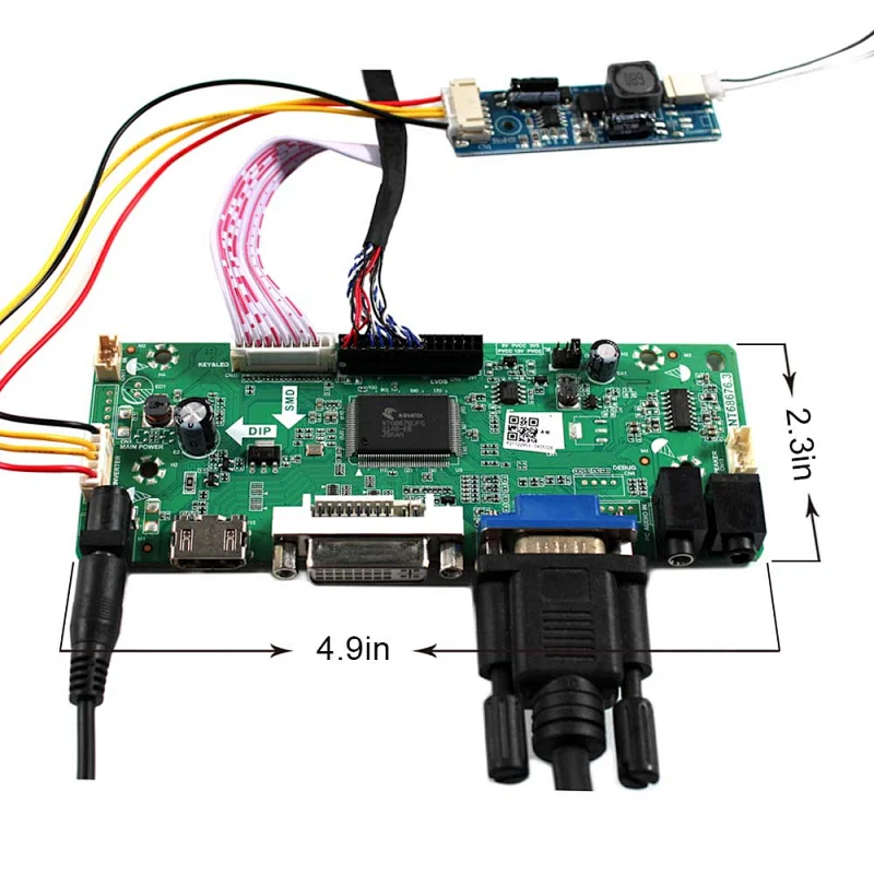 HDMI VGA DVI LCD Controller Board With 10.4