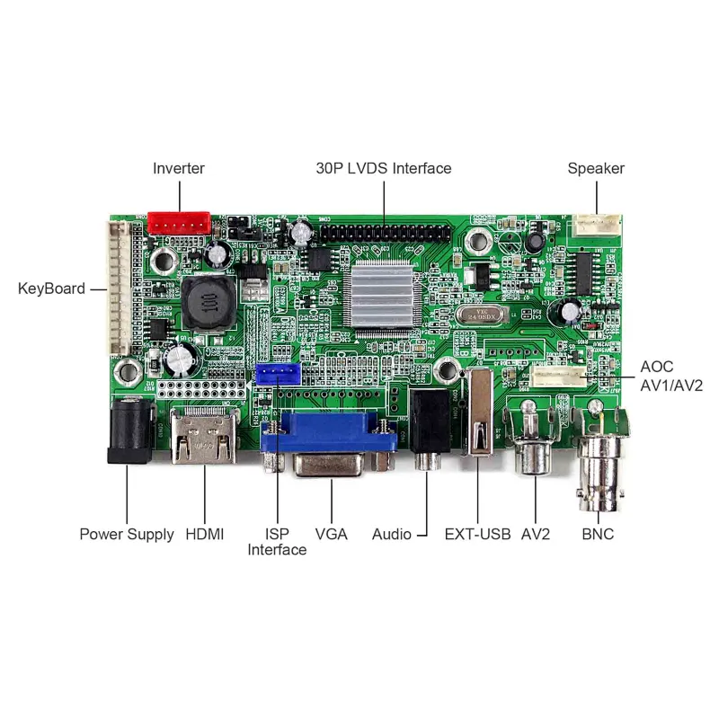 HDMI VGA 2AV USB LCD Board Work for 21.5inch  1920x1080 LM215WF3-SLA1 LVDS Interface LCD Screen lcd lvds control board hdmi usb lcd board for 21.5inch lcd USB LCD Control board for 1920x1080 lcd panel