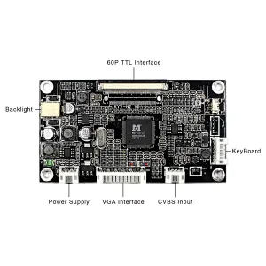 VGA AV LCD Driver Board With 6.2
