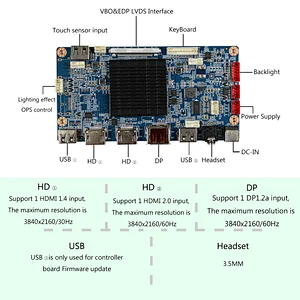 HDMI DP LCD Controller Board VS-CS9ES3-4K-V work for 28inch 3840x2160 M280DGJ  ttt lcd screen dp lcd controller board hdmi dp controller board for 28inch lcd DP Controller board for 3840x2160 lcd