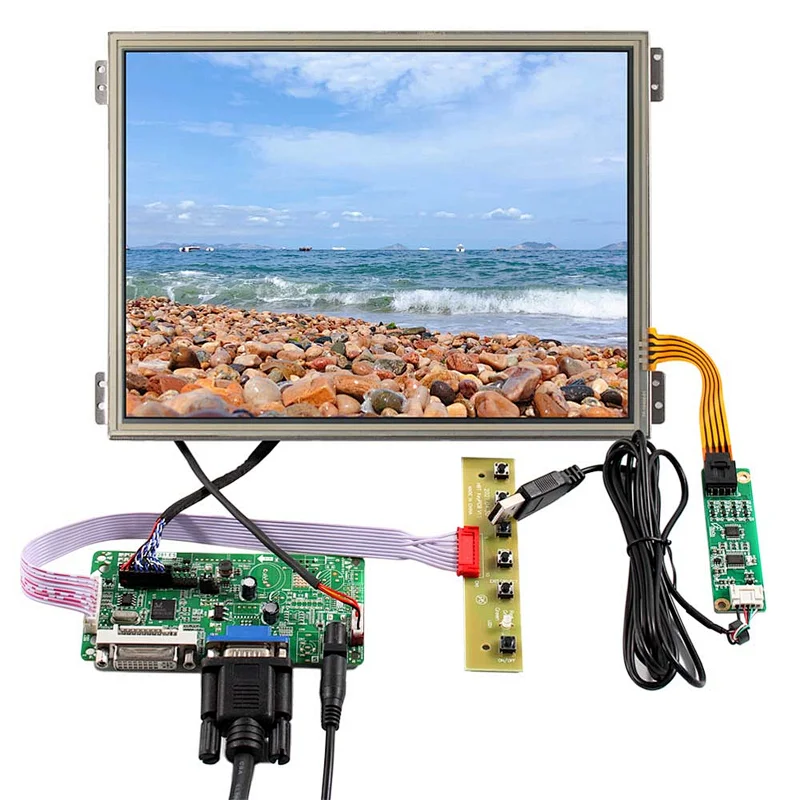 10.4 inch VS104T-004 1024X768 TFT-LCD Resistive Touch With VGA+DVI+ LCD Controller Board