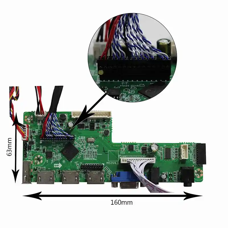 HDMI USB VAG AUDIO LCD Board VS-M53V4.1 work for 22inch 1680x1050 G220SVN01.0 tft lcd hdmi usb lcd board vga audio lcd board usb lcd board for 22inch lcd hdmi board for 1680x1050 lcd