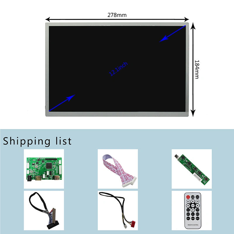 12.1 inch LQ121K1LG52 1280x800 TFT LCD Screen With HDMI USB LCD Controller Board 12.1 inch LQ121K1LG52 1280x800 LQ121K1LG52 1280x800 LQ121K1LG52 hdmi lcd controller board 1280x800 lcd